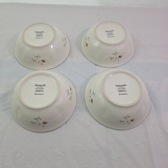 Pfaltzgraff Winterberry 5.8” Stoneware Cereal Soup Salad Bowls – Set of 4 - Picture 16 of 16